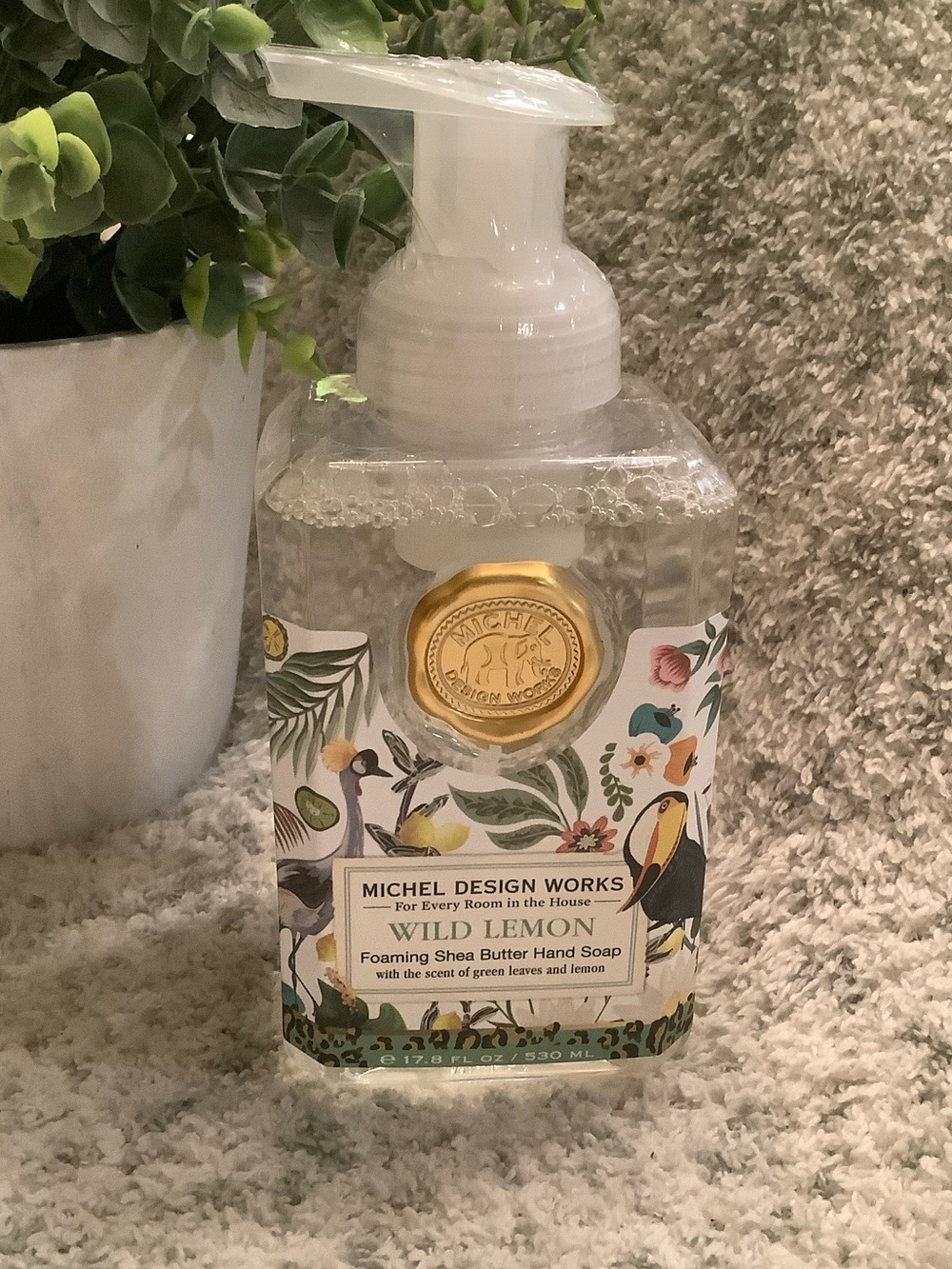Michel Design Works Scented Wild Lemon Tropical Shea Butter Hand Soap NWT 17.8oz